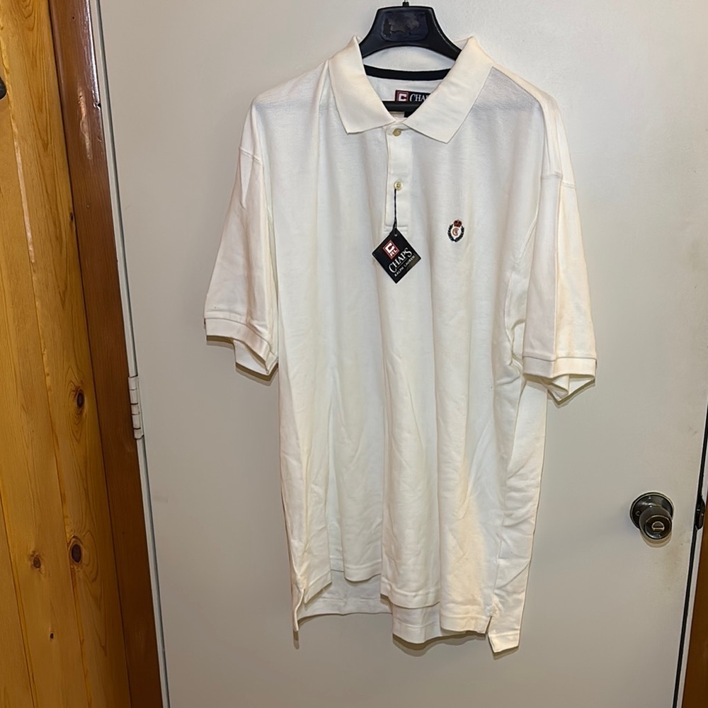 Chaps White Polo Shirt Classic Design